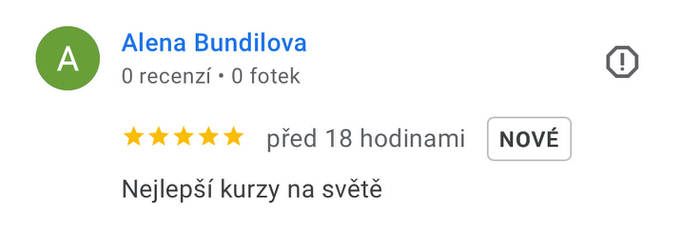 Screenshot recenze kurzu angličtiny TOP English – Alena Bundilová